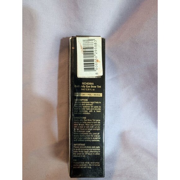 Richenna Batti Jelly Eye Brow Tint Dark Brown Peel-Off Long-Lasting Formula - Picture 2 of 2